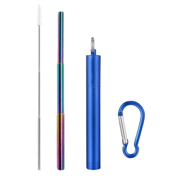 Telescopic Collapsible Stainless Steel Straw
