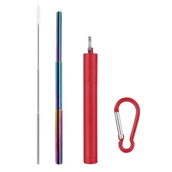 Telescopic Collapsible Stainless Steel Straw