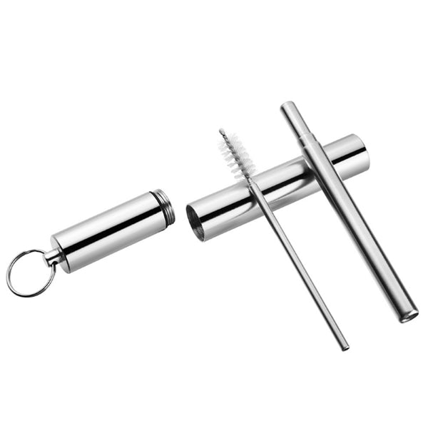 Telescopic Collapsible Stainless Steel Straw