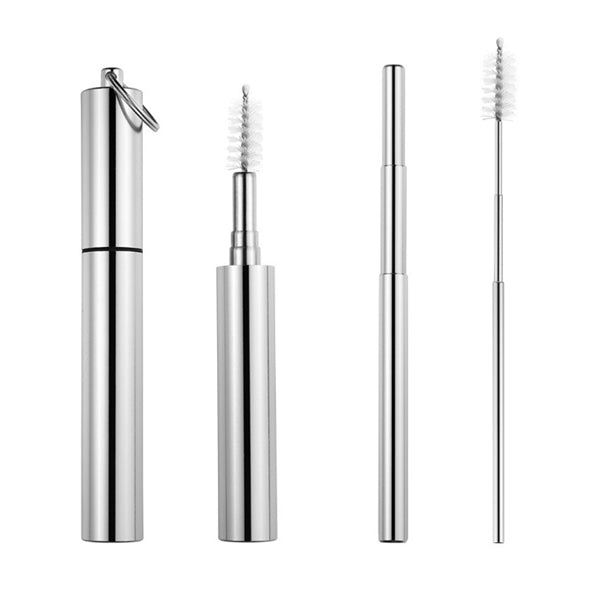 Telescopic Collapsible Stainless Steel Straw