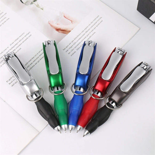 Folding Nail Clipper Ballpoint Pen
