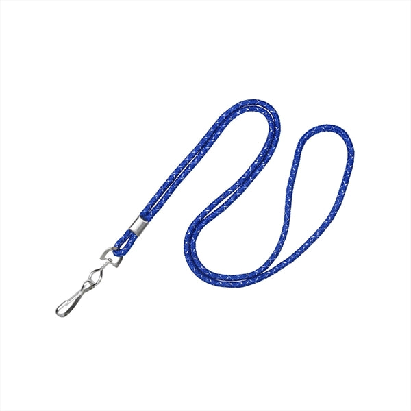 1/8" Metallic Round Cord Blank Lanyard (J-Hook)