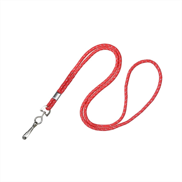 1/8" Metallic Round Cord Blank Lanyard (J-Hook)