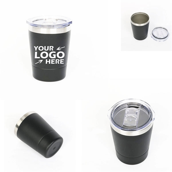 8oz Double Wall SS Thermal Tumbler with Push-on Lid