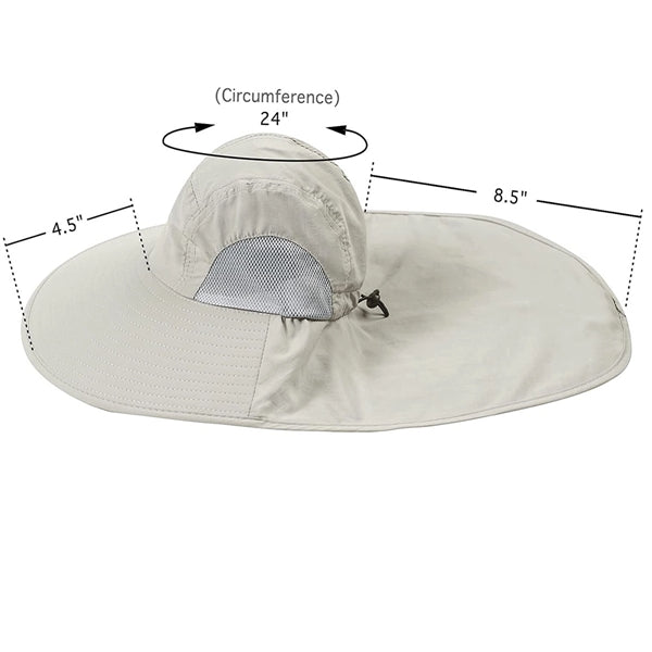 Neck Flap Wide Brim Sun Hat