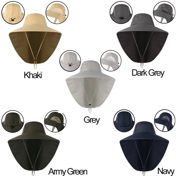 Neck Flap Wide Brim Sun Hat