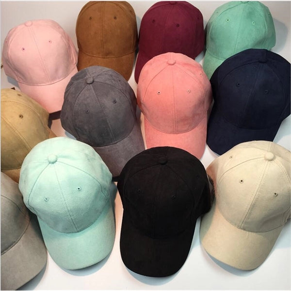 6 Panel Suede Baseball Cap