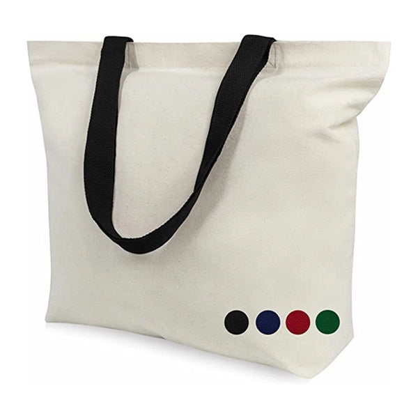 Classic Large Cotton Canvas Tote Bag