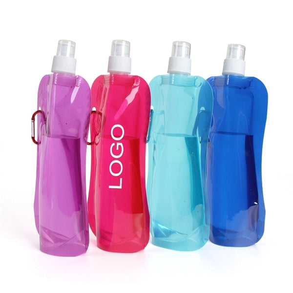 Collapsible hydration bag with carabiner 16OZ