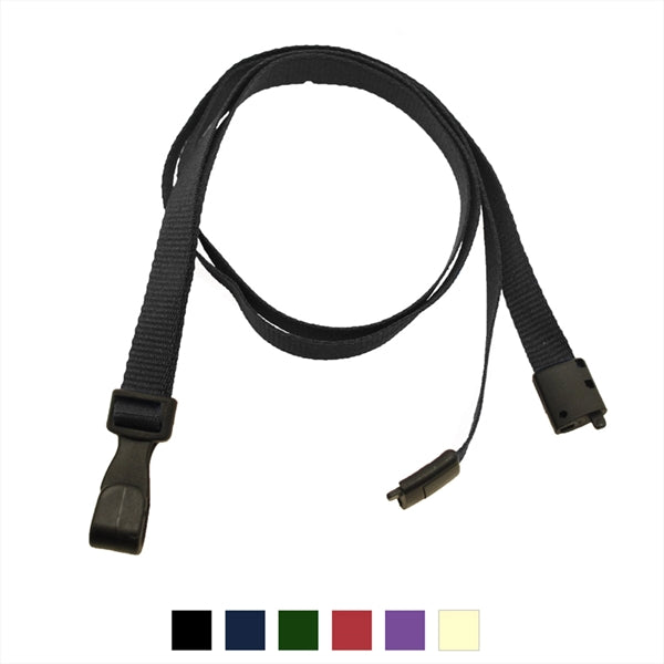 3/8" Recycled PET Lanyard with Breakaway (Plastic J-Hook)