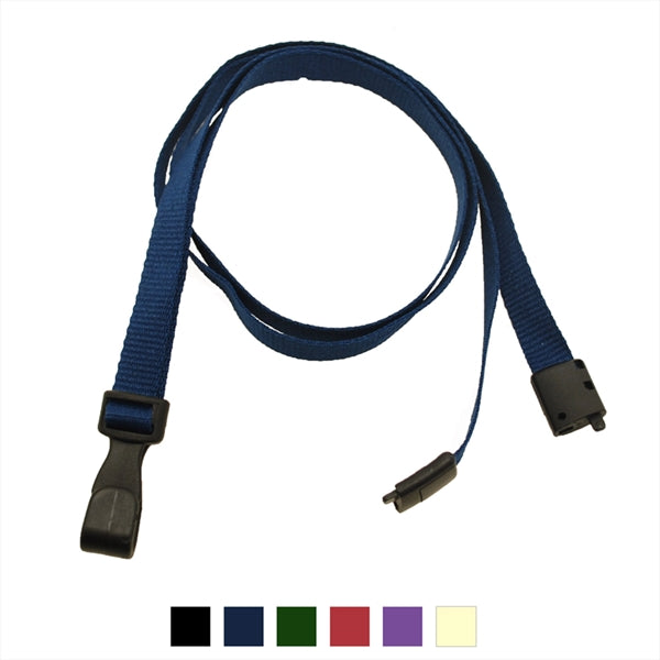 3/8" Recycled PET Lanyard with Breakaway (Plastic J-Hook)