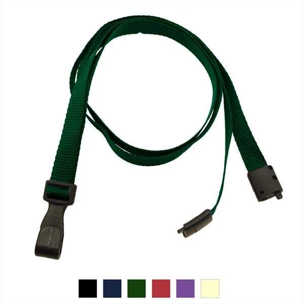 3/8" Recycled PET Lanyard with Breakaway (Plastic J-Hook)