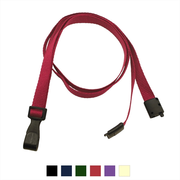 3/8" Recycled PET Lanyard with Breakaway (Plastic J-Hook)