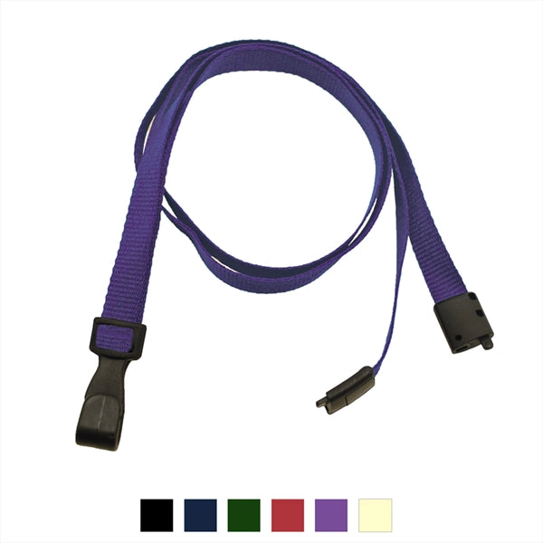 3/8" Recycled PET Lanyard with Breakaway (Plastic J-Hook)