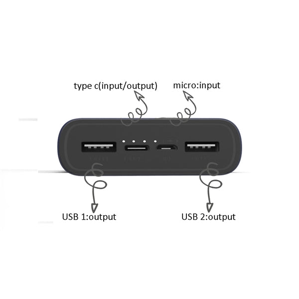 Power Bank 10,000mAh 18W USB C External Battery