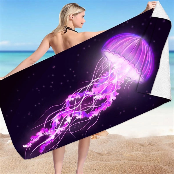 Eco-friendly Sublimated Microfiber Sand Proof Beach Towel