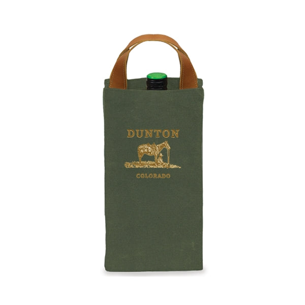 Single Bottle Wine Tote - 14 oz Waxed Canvas