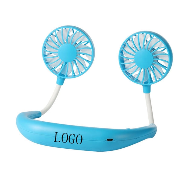 Rechargeable Usb Neck-Mounted Fan For Reading Or Sports