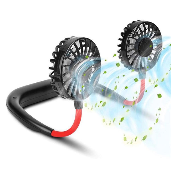 Rechargeable Usb Neck-Mounted Fan For Reading Or Sports