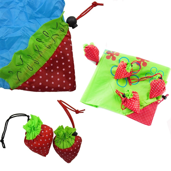 Strawberry Shape Folding Tote Bag