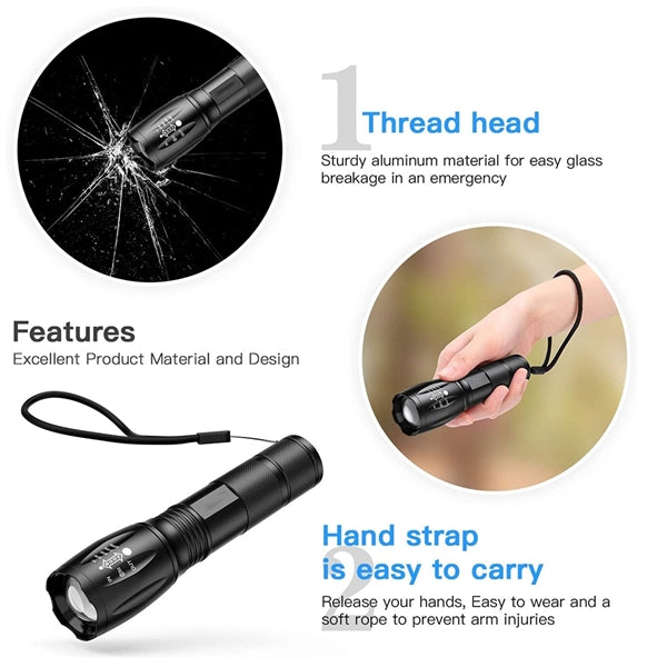 T6 LED Tactical Torch Zoomable Flashlight