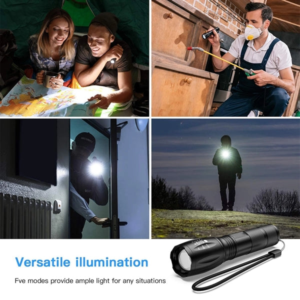 T6 LED Tactical Torch Zoomable Flashlight