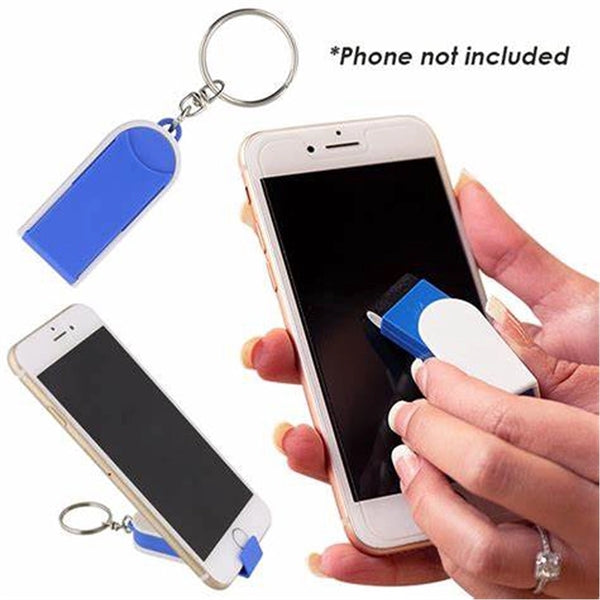 Screen Cleaner and Phone Stand Keychain