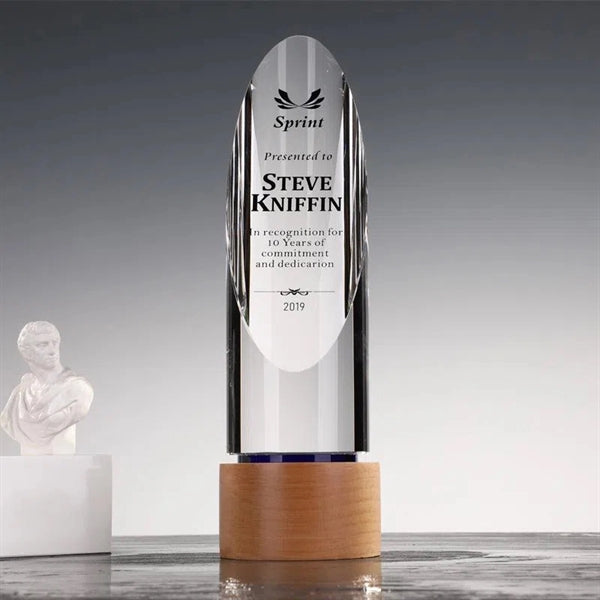 Wooden Crystal Cylinder Tower Awards
