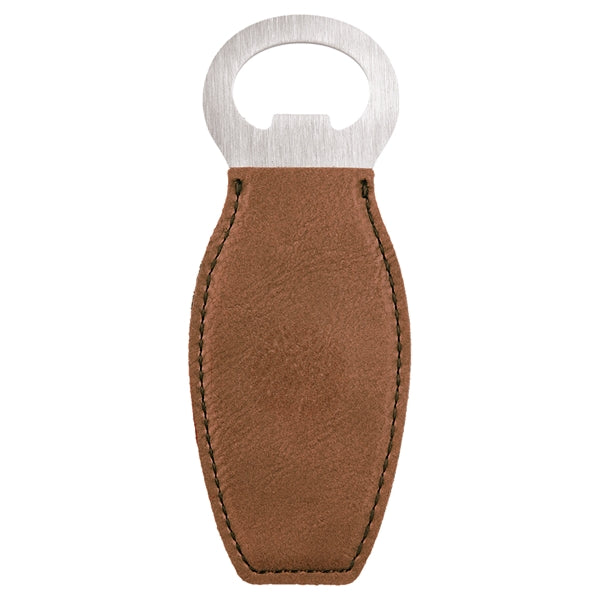 Branded Leatherette Bottle Opener with Magnet Laser Engraved