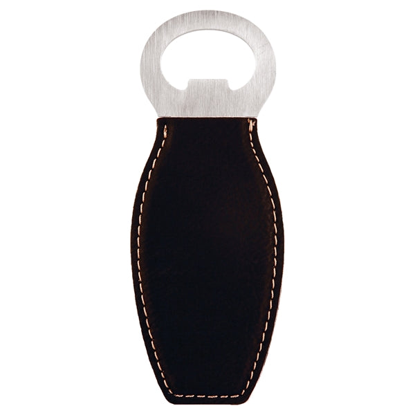 Branded Leatherette Bottle Opener with Magnet Laser Engraved