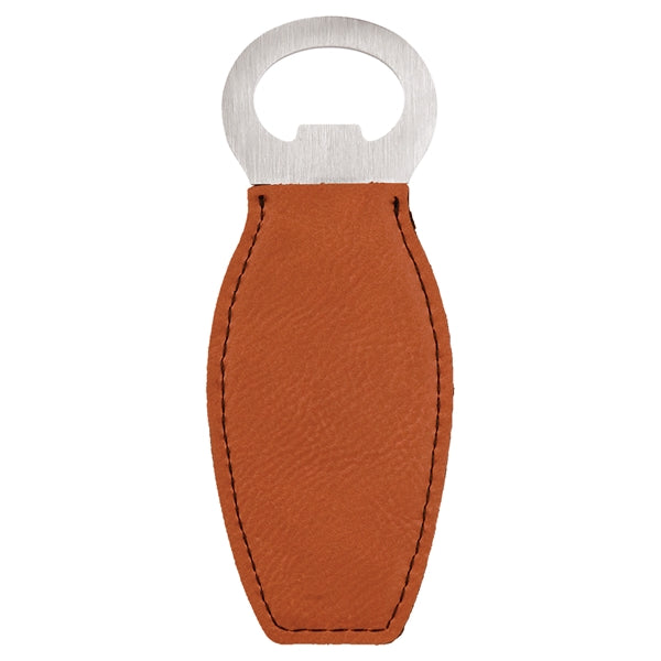 Branded Leatherette Bottle Opener with Magnet Laser Engraved