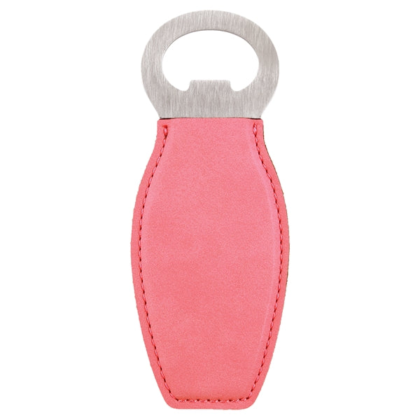 Branded Leatherette Bottle Opener with Magnet Laser Engraved