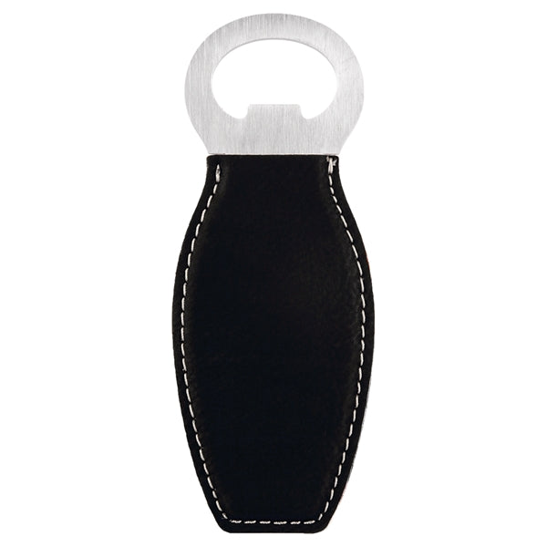Branded Leatherette Bottle Opener with Magnet Laser Engraved