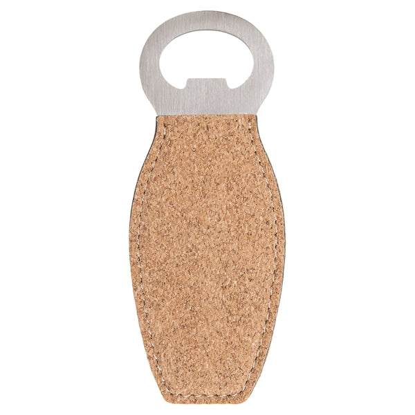Branded Leatherette Bottle Opener with Magnet Laser Engraved