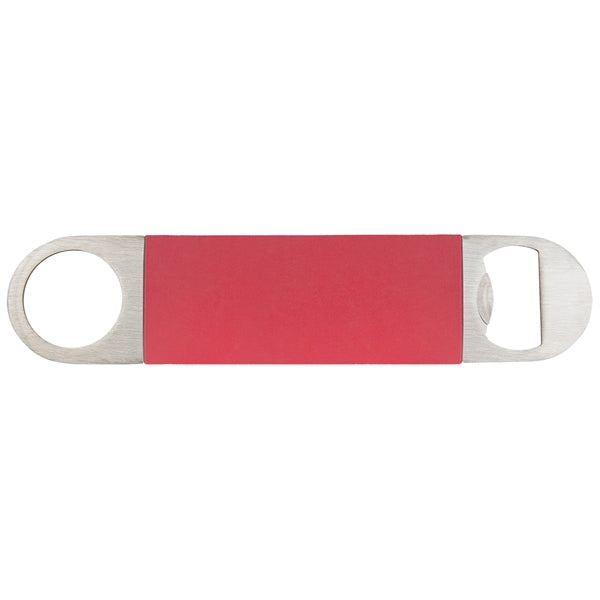 1 1/2" x 7" Bottle Opener with Silicone Grip Laser Engraved