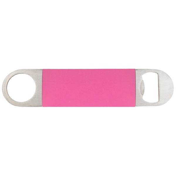 1 1/2" x 7" Bottle Opener with Silicone Grip Laser Engraved