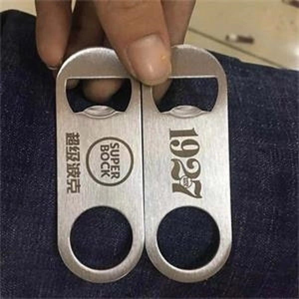 Short Paddle Style Stainless Steel Bottle Opener