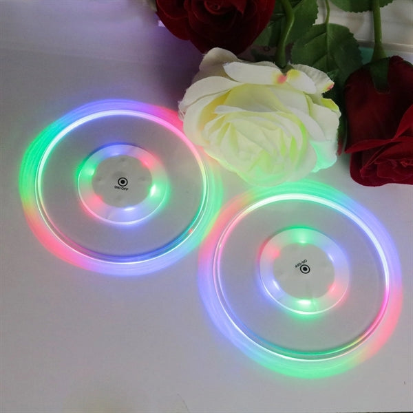 Led Coaster Drink Sticker Light Bottle Cup Holder Mat