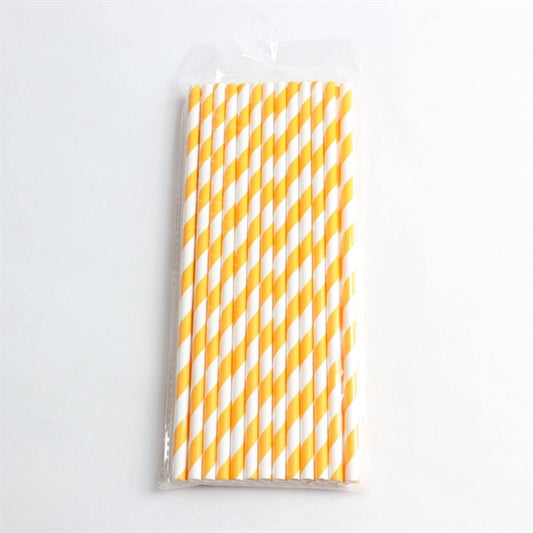 7-3/4 Disposable Stripe Paper Straw