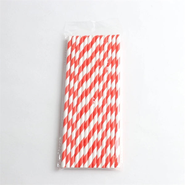 7-3/4 Disposable Stripe Paper Straw