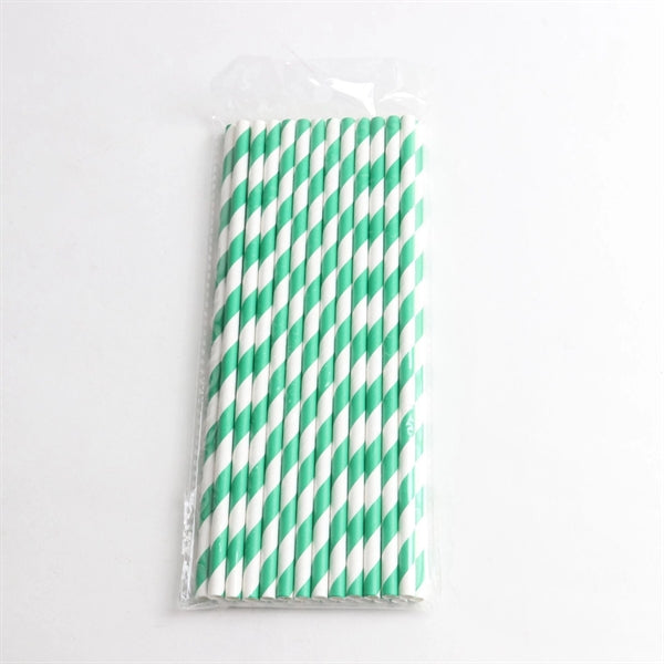7-3/4 Disposable Stripe Paper Straw