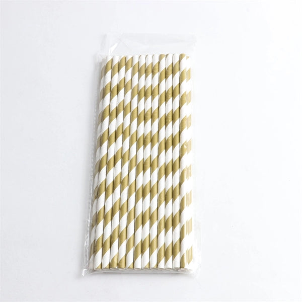 7-3/4 Disposable Stripe Paper Straw