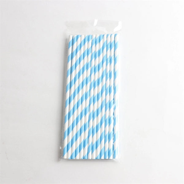7-3/4 Disposable Stripe Paper Straw