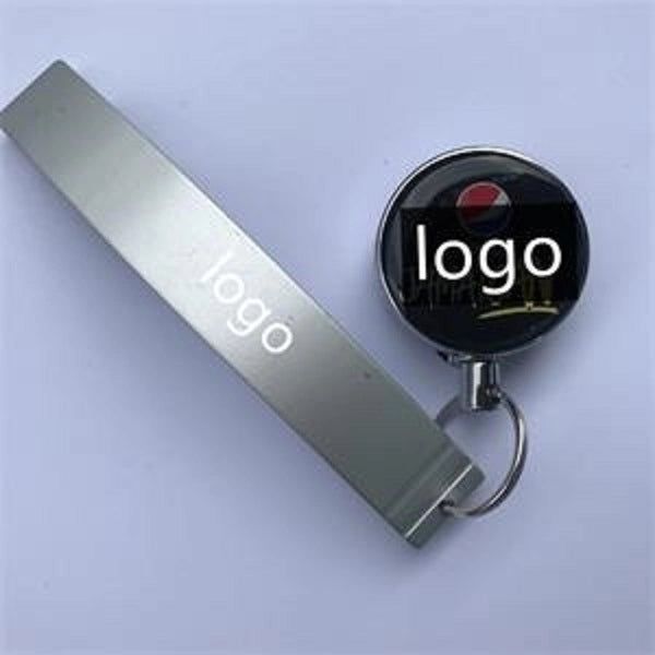 Retractable key chain and bottle opener