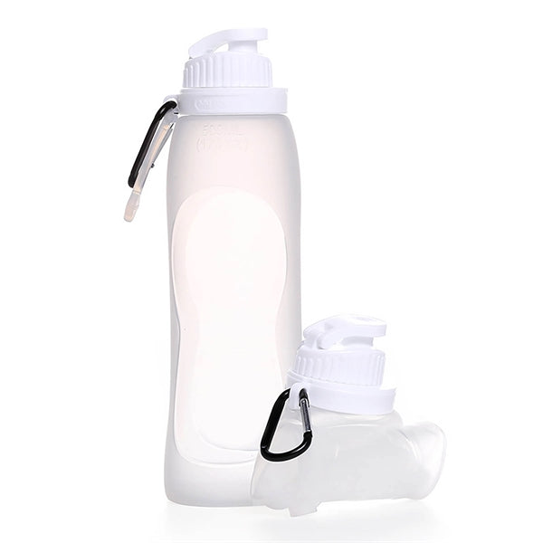 17 Oz Collapsible Water Bottle With Clip For Backpack