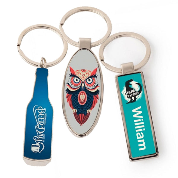 7" x 2.5" Steel Bottle Opener Keychains