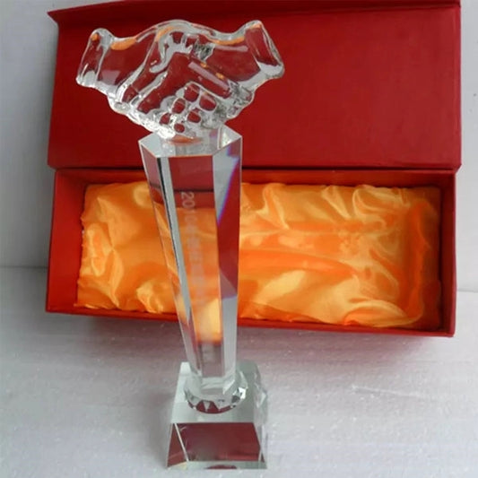 Optical Crystal Handshake Award