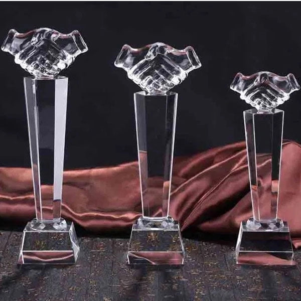 Optical Crystal Handshake Award
