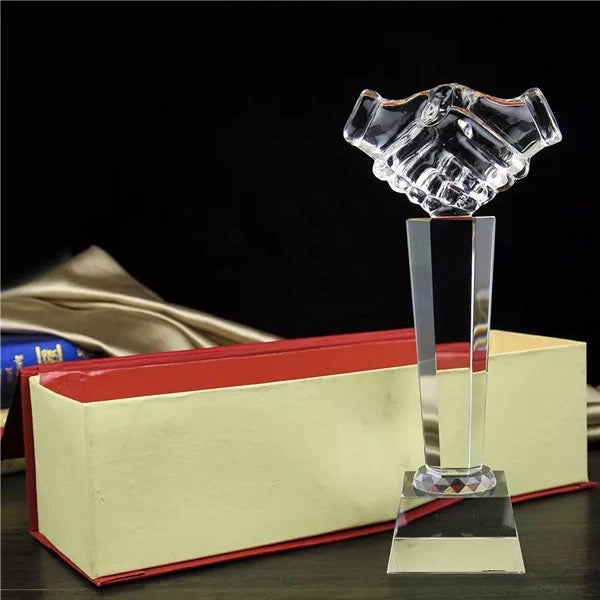 Optical Crystal Handshake Award