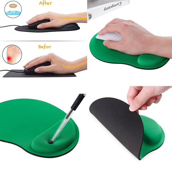 Ergonomic Mouse Pad With Gel Wrist Rest Support
